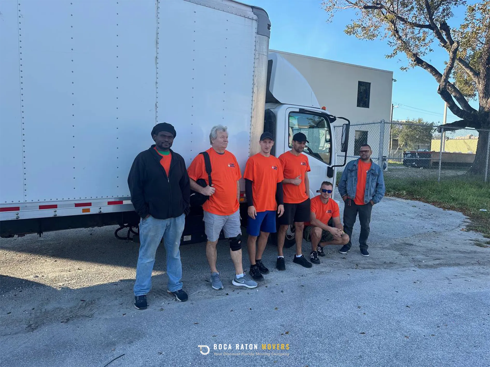 Boca Raton Movers Piano Moving Team Members White Company Truck